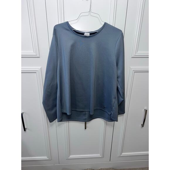 Nike‎ Therma-Fit Women's Crewneck Sweatshirt 2X Blue Long Sleeve - Picture 1 of 5